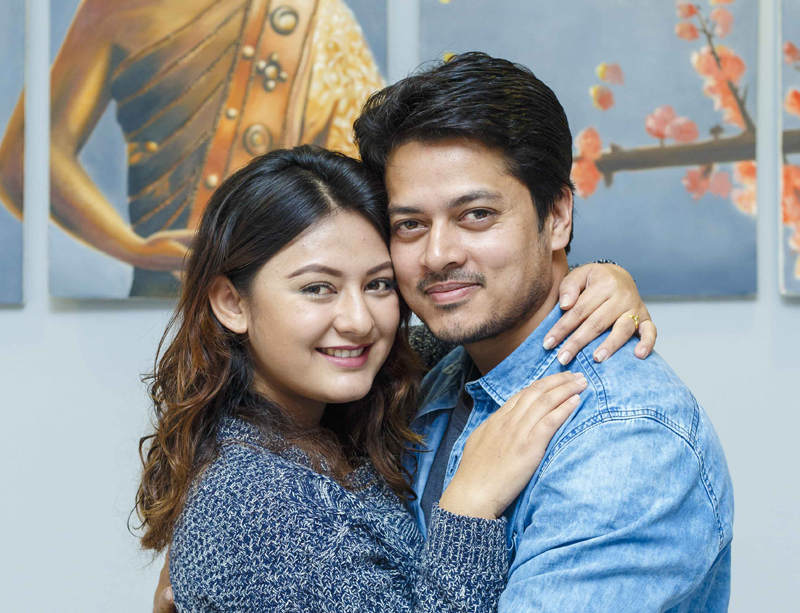 Barsha Raut and Sanjog Koirala