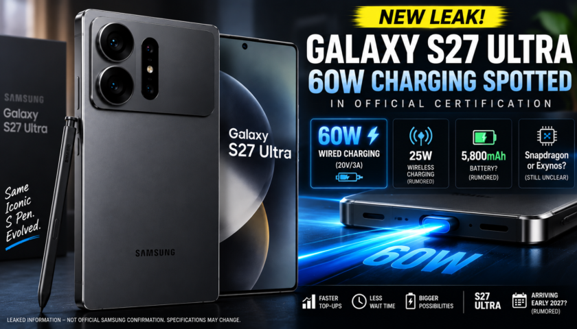 Galaxy S27 Ultra charging is now showing up in certification — 60W wired charging spotted