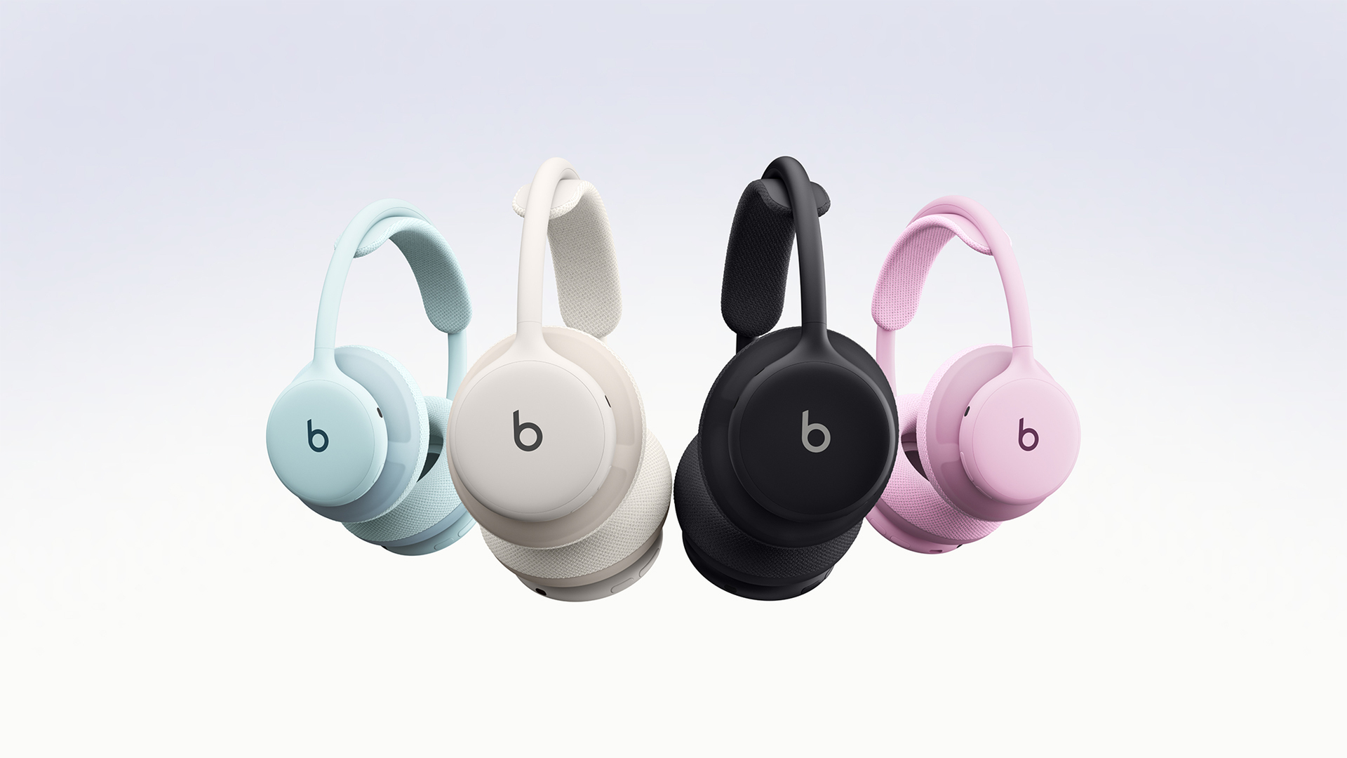 Beats 360 headphones in Black, Cloud, Pink and Sky with interchangeable cushions