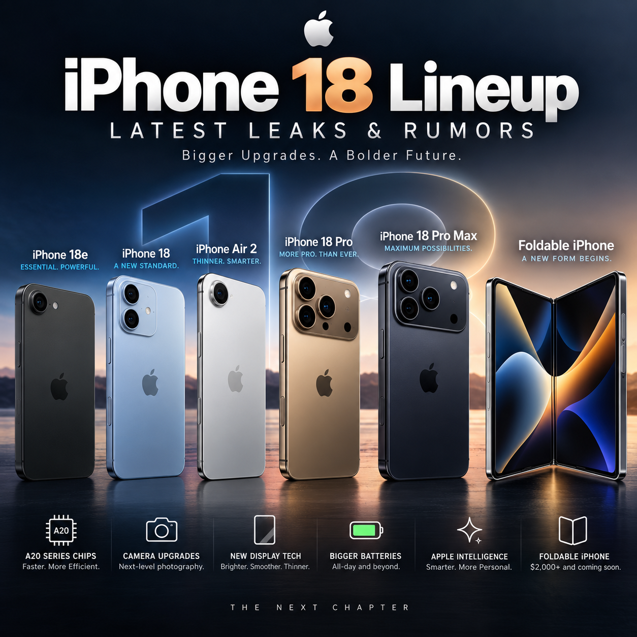 Apple iPhone 18 lineup roadmap concept