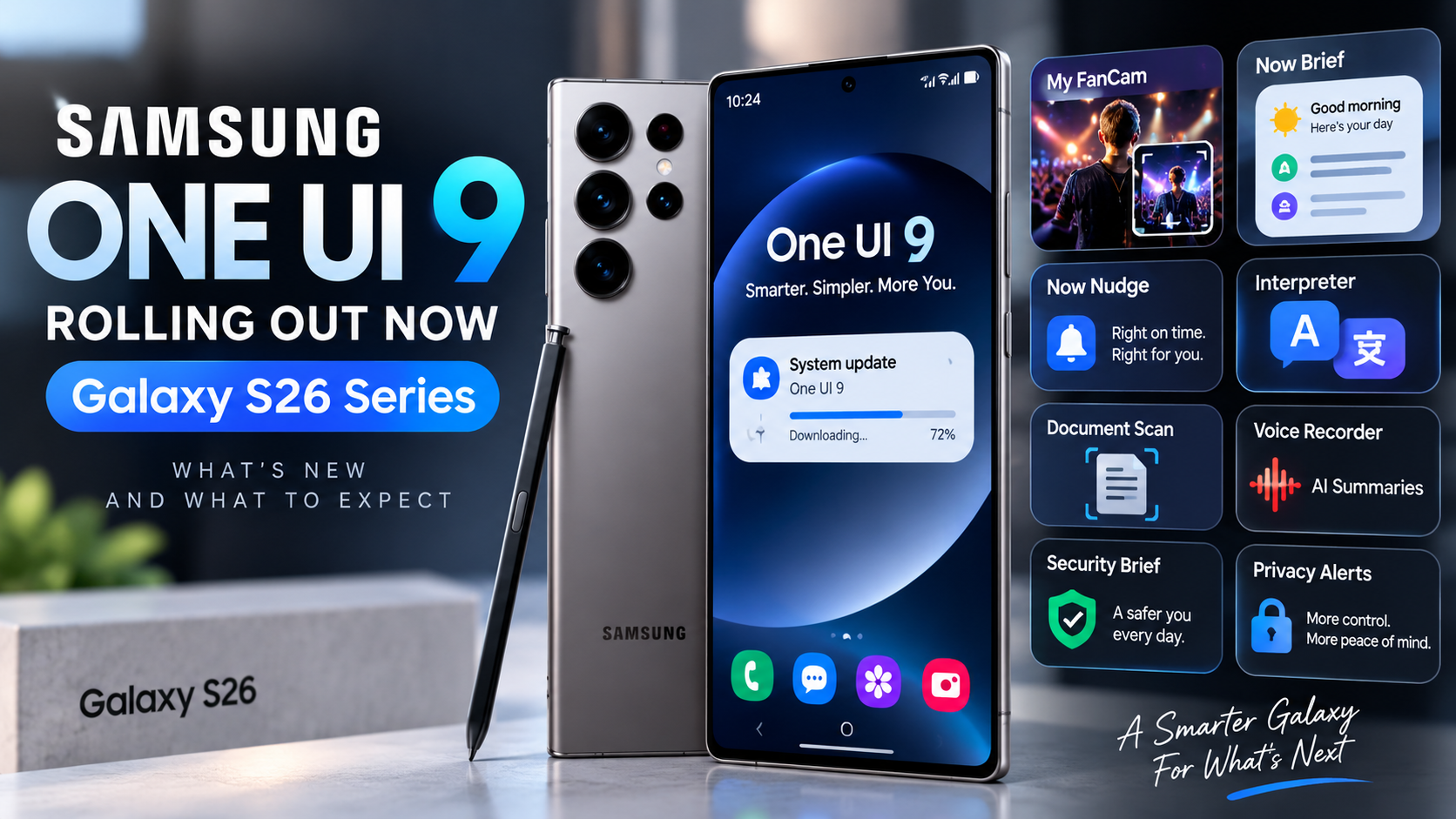 U.S. unlocked Samsung Galaxy S26 Ultra Software update screen showing One UI 8.5 and software up to date on September 21, 2026