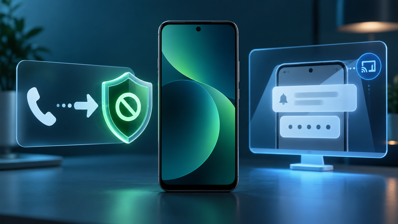 Call-forwarding and screen-sharing safeguards