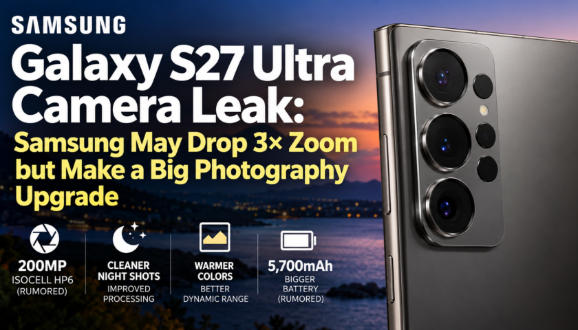 Galaxy S27 Ultra Camera Leak: Samsung May Drop 3x Zoom but Make a Big Photography Upgrade