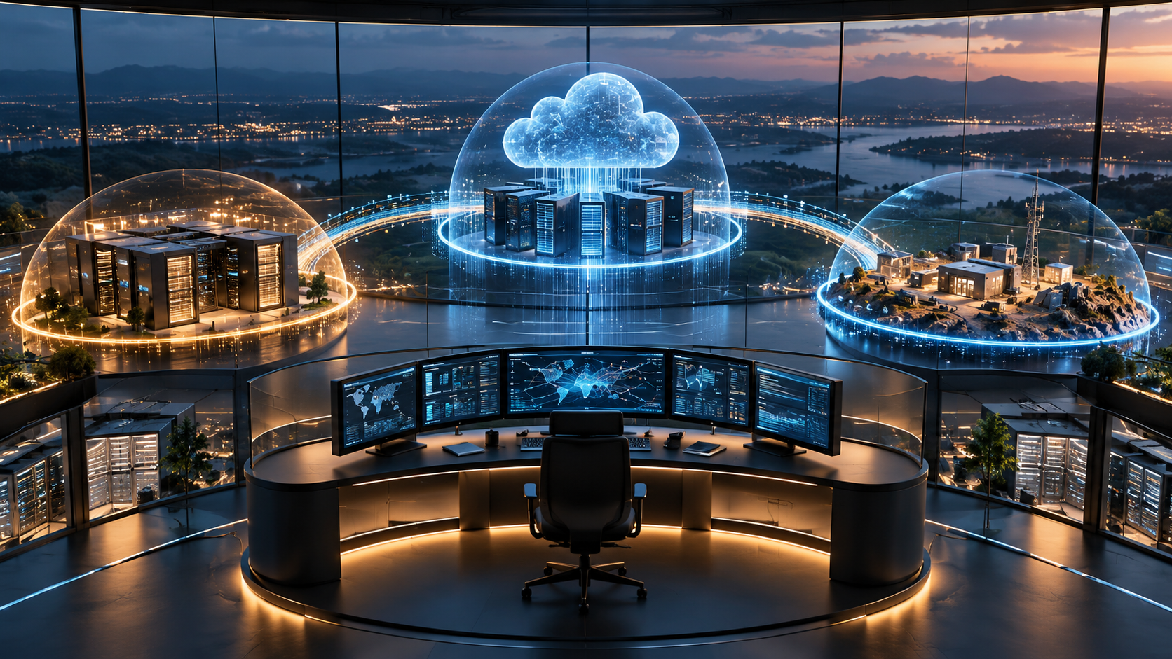 Secure operations center connecting public cloud, private datacenter and isolated edge infrastructure