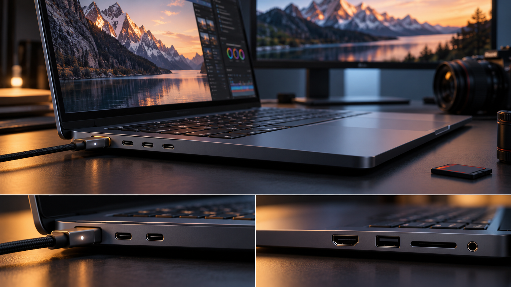 Ports, charging and external displays
