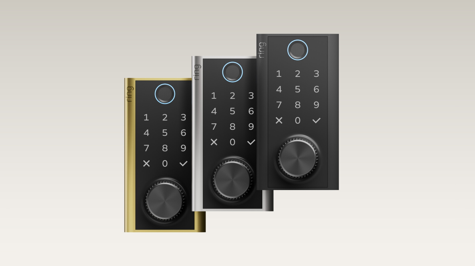 Ring Smart Lock with illuminated keypad and hand-powered backup dial
